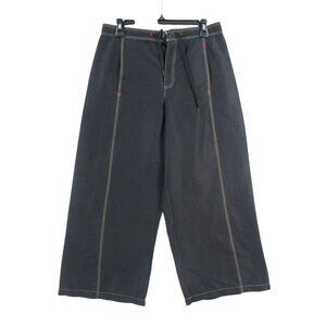 Catalina Ladies Black Wide-Leg Drawstring Pants M 8/10 Casual Relaxed Fit